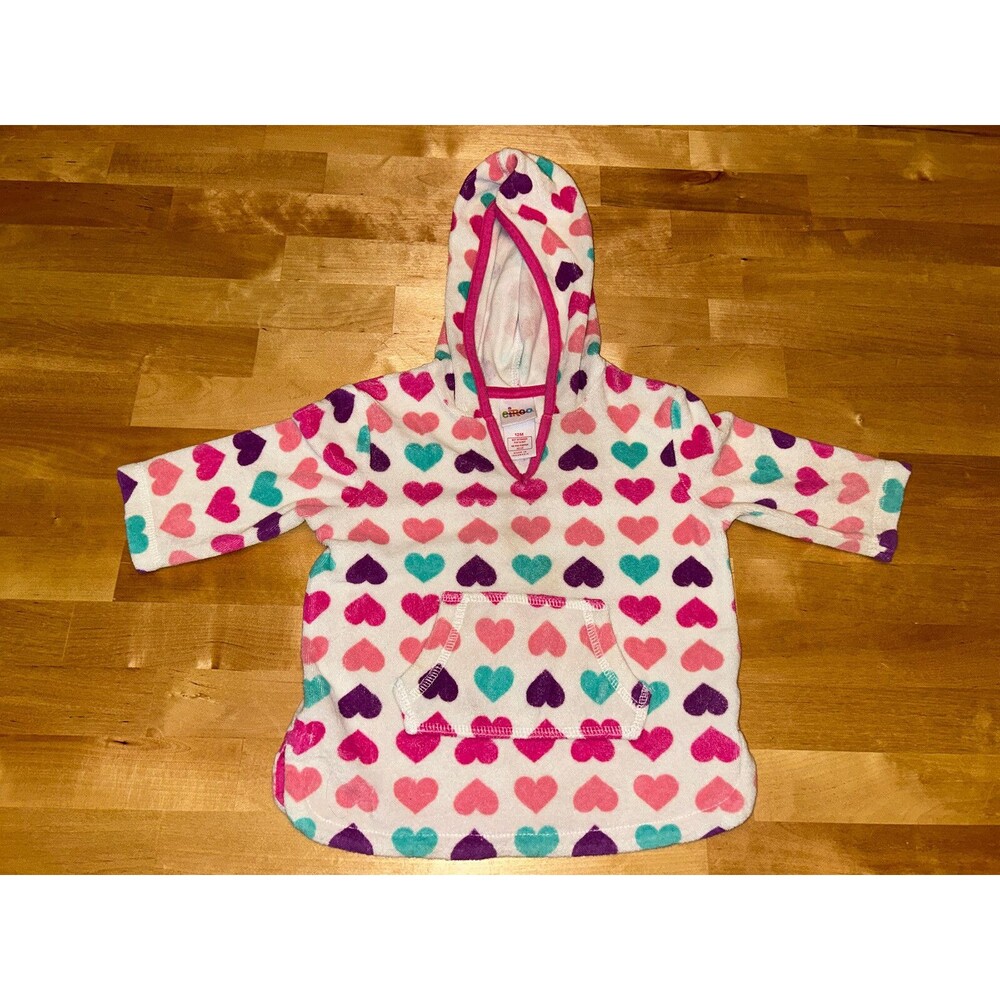 Baby Girls Terry Cloth Swim Cover Up Size 12 Months